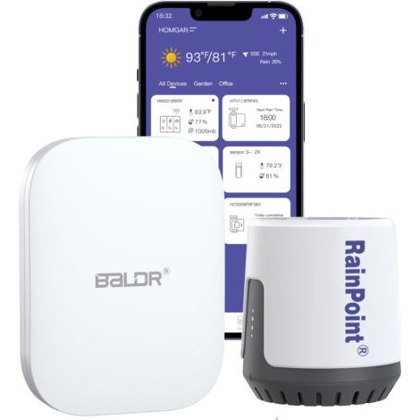 RAINPOINT - Pluviomètre numérique Wi-Fi sans fil pour une surveillance précise des précipitations via Smart Gateway Hub (inclus) - WiFi 2,4 GHz uniquement (1/4)