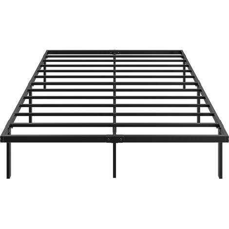 Bettgestell, 140 x 200 cm Metallbett mit Stauraum unter dem Bett, Metallgestell mit Lattenrost, kein Boxspring nötig (1/5)