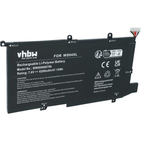 vhbw Akku kompatibel mit HP Spectre X360 14-EA0030TU, X360 14-EA0047NR, X360 14-EA0016NG, X360 14-EA0023DX Notebook (6200 mAh, 7,6 V, Li-Polymer) (1/5)