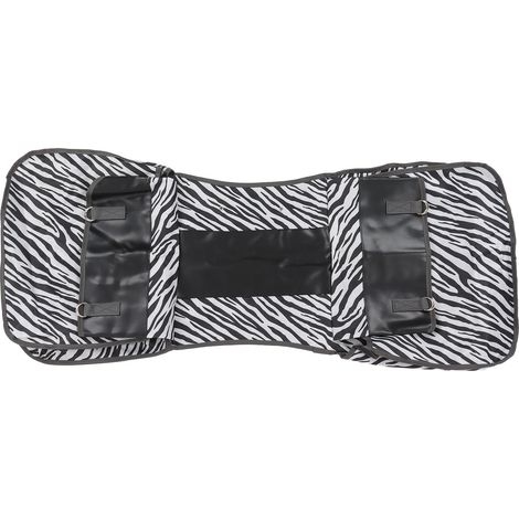 Fahrradsatteltasche aus Canvas, mit Doppeltasche und Doppelfach, ideal für Outdoor-Reisen und Picknicks, mit Zebramuster. (1/5)