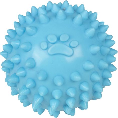 Balle avec picots pour chiot : Bleu