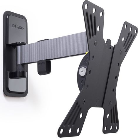 48220-ERARD Support mural aluminium inclinable de +/- 15° et orientable de +/- 180°. Déport 240 mm pour écran de 19'' à 43'' (1/2)