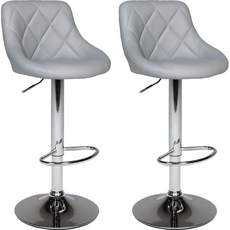 Set di 2 sgabelli da bar grigi JASPER