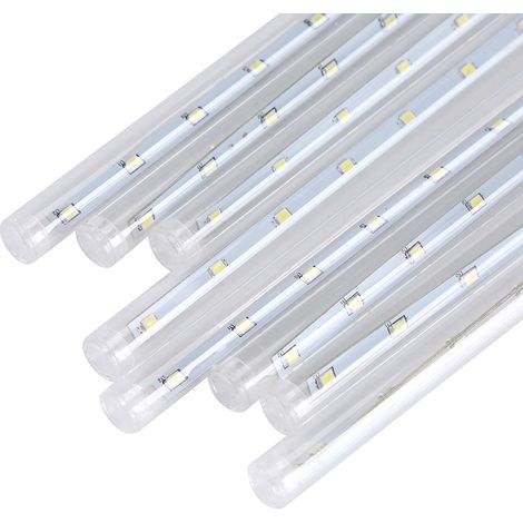 Guirlande lumineuse LED SMD2835 étanche, 8 tubes, 30 cm, bleue, pour décoration extérieure de Noël et des fêtes. (1/5)