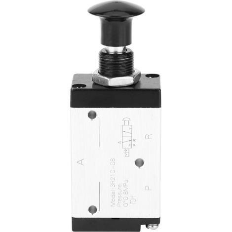Électrovanne pneumatique à levier manuel 3 voies 3R210‑08, 2 positions