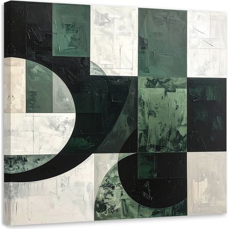 Wandbild Grüne geometrische Abstraktion 30x30 cm (1/5)