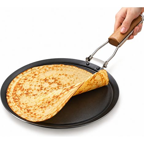 Spadella Padella crepiera crepes manico pieghevole in legno 30 cm (1/4)