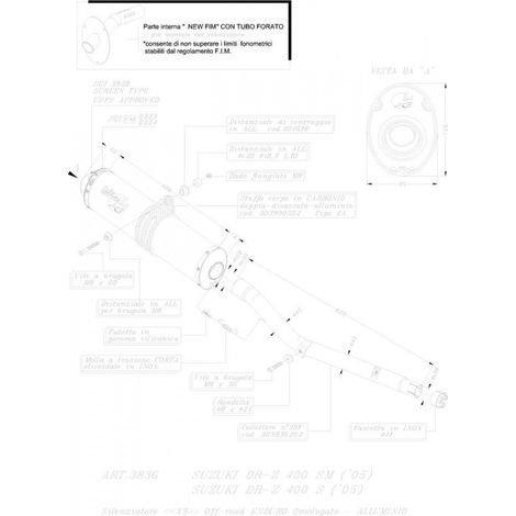 Silencieux échappement Leovince X3 pour moto Suzuki 400 Dr-Z S