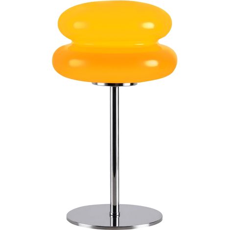 Lampe champignon orange, lampe de table rétro dimmable, design moderne pour chambre, salon et chevet (1/5)