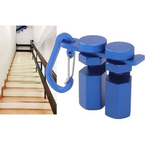 Règle d'angle à angle droit 4 en 1 en alliage d'aluminium pour réparations domestiques, bleu (1/5)
