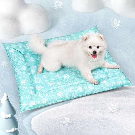 Tapis Rafraichissant pour Chien et Chats - Refroidissement Gel Non Toxique pour Animaux de Compagnie - Fraicheur Refrigerant Chat M 76 x 66 cm (1/5)