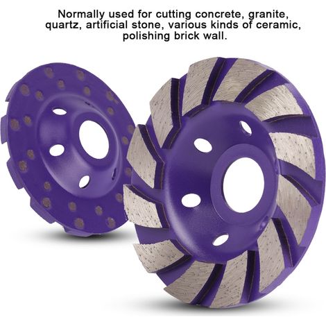Disque meule diamantée 100x5 mm 6 trous pour marbre béton pierre, segment abrasif (1/5)