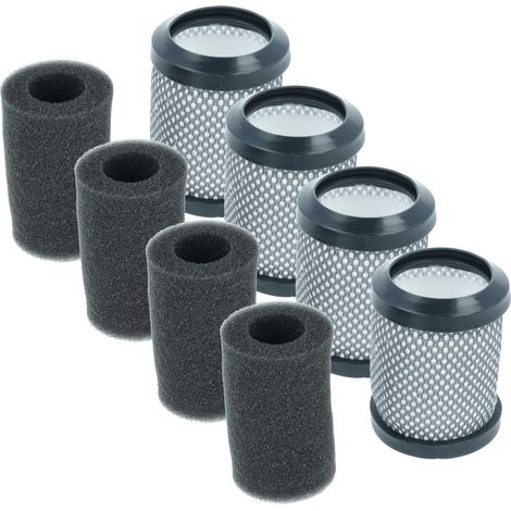 vhbw 4x Filtro reemplaza Hoover T116 para aspiradora - Filtro de aire de salida, gris