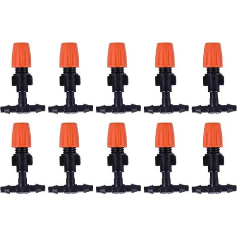 10 Buses de Brumisation pour Irrigation au Goutte-à-Goutte, Atomiseur de Tête D’arroseur, Pulvérisation pour Arrosage,Micro Goutteurs D'irrigation Goutte Kits D'arrosage D'arrosage Arroseur Têtes (1/5)