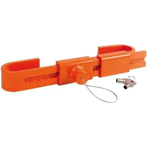 Cadenas container Shutlok en acier trempé – Antivol avec 2 clés – Couleur aléatoire gris ou orange – Système de verrouillage sécurisé – Lampa