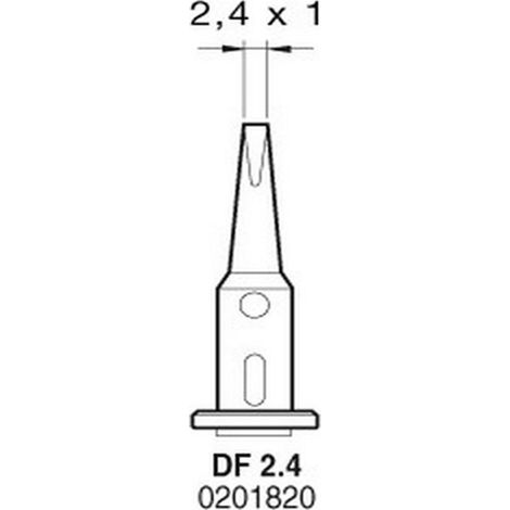 Outil et protection du soudeur JBC 0201820 pointe tournevis 2.4x1mm (1/2)