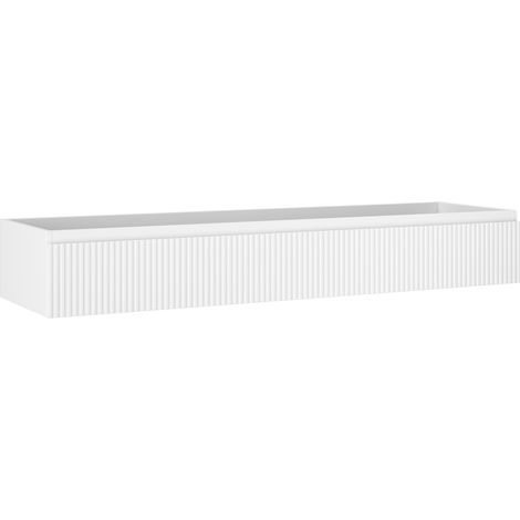 Mexen Rivel Badezimmerschrank für Waschbecken 160 cm, 1 Schublade, geriffelt, weiß matt - 91A20-16023-1-BF01
