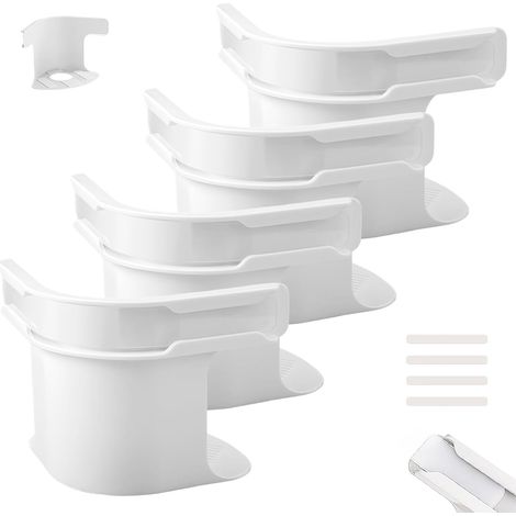 4-Piece Removable Corner Bed Sheet Holder with Locking Strips,  Mounted Mattress Sheet Fixers,  Bed Lock Keepers,  Anti-Slip Design,  White (1/5)