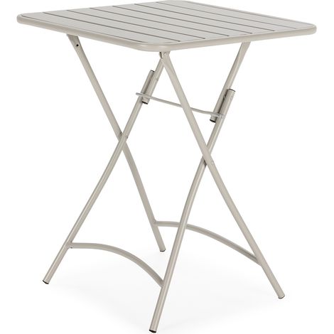 Klappbarer Gartentisch Perla aus grauem Metall