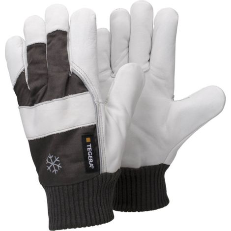 Guantes de trabajo Tegera 57 cuero reforzado confort 6 piezas (1/2)