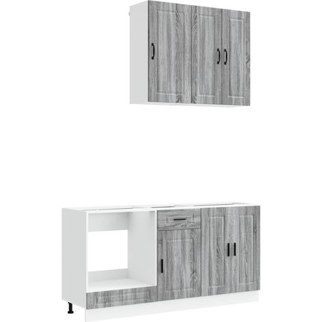 Kitchen Unit PORTO 5 pcs Grey Sonoma Engineered Wood vidaXL (1/5)
