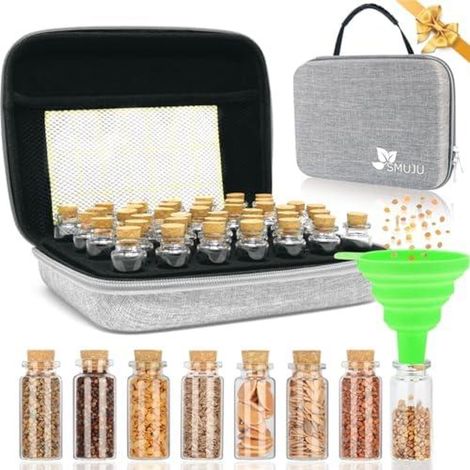 40 Slotssaatgut Aufbewahrungsbox Lagerung von Saatgut Saatgut Aufbewahrung mit Etiketten Aufklebern und Trichter Samen Organizer Seed Storage für Gemüsesamen Blumensamen (samen Nicht Enthalten) (1/5)