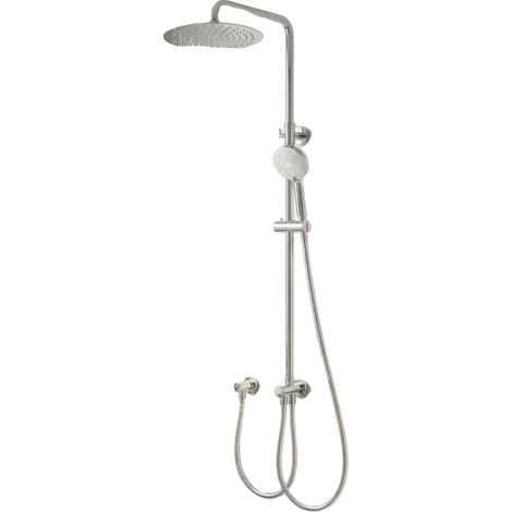 Duschsystem, höhenverstellbar, 3 Sprühmuster, Silber (1/2)