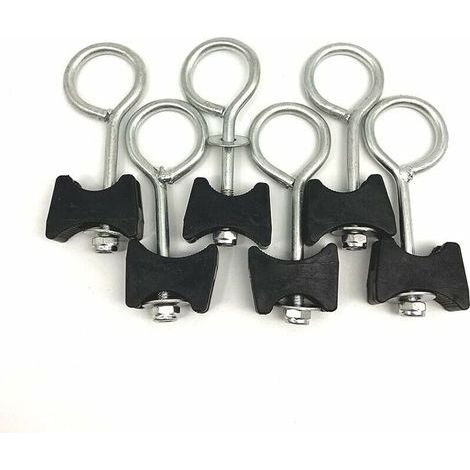 Vis de Fixation Universelles pour Trampoline - Lot de 6, Acier Zingué Résistant Grand et Petit Modèles - (1/4)