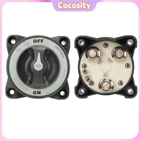 Hournure 600A Master Battery Cut Disconnect Disconnect Isishat IsoLator Uning Circuit on Off IP66 3 Studs for RV Boat (1/4)
