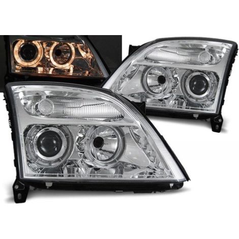 Paire de feux phares Opel Vectra C 02-05 angel eyes chrome-27361690 (1/2)