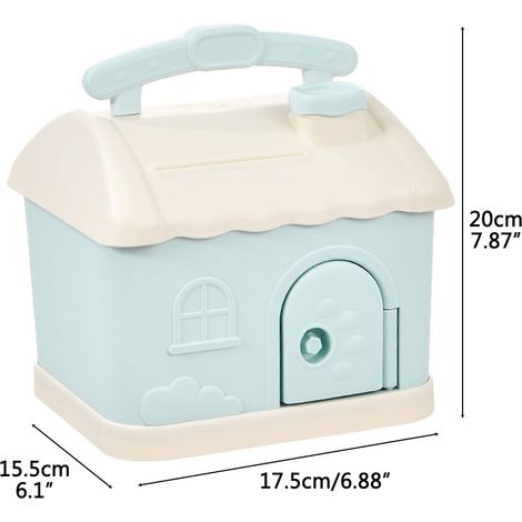 Tirelire en forme de maison de dessin animé avec autocollant 3D à monter soi-même, boîte à monnaie pour enfants et adultes, cadeau idéal pour ranger pièces et billets. (1/5)
