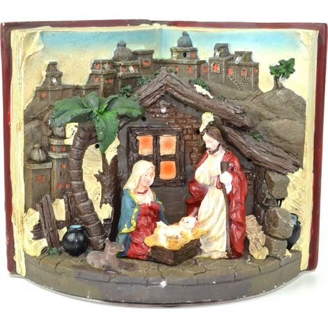 Christmas Nativity Sculpture Set with Musical Light and Indoor Display for Festive Home Decor (1/5)