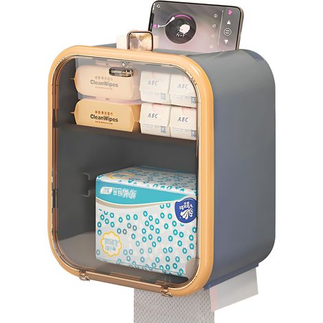 Porte-papier toilette mural sans perçage, idéal pour la décoration de la salle de bain ou de la commode.