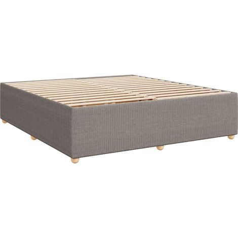 vidaXL Cadre de lit sans matelas taupe 180x200 cm tissu (1/5)