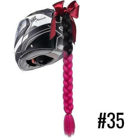 Motorradhelm-Pferdeschwanzzöpfe, doppelt gedrehter Zopf mit Luft - 35