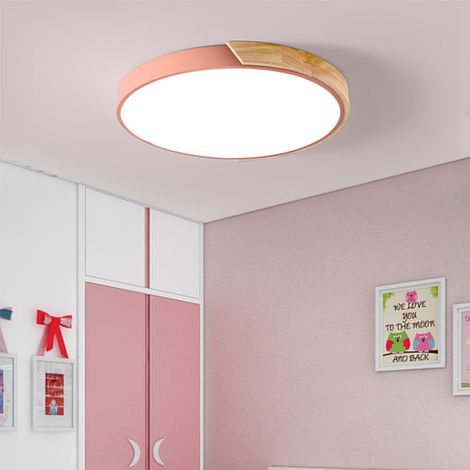 Plafonnier LED 30CM, Plafonnier en métal, Plafonnier Moderne, Lumières Décoratives Roses, Lumière Blanche 6000K (24W) (1/5)