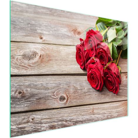 PLANCHE À DÉCOUPER EN VERRE 52x30 ROSES (1/5)