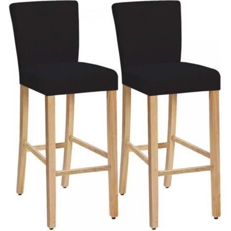 Stretchable, washable and removable dining chair covers, bar stool covers, bar chair covers, pub counter seat cover (black, set of 2) (1/4)