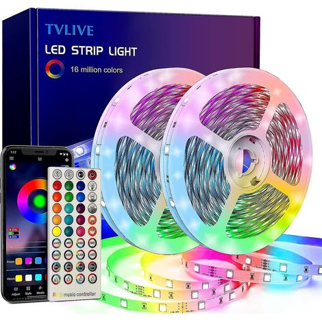 Bande lumineuse LED, 10 m RGB, multicolore, télécommande 24 touches (1/5)