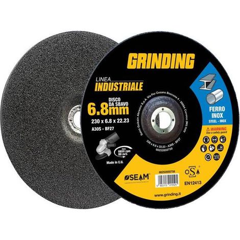 10 x GRINDING INDUSTRIALE DISCO SBAVO FERRO 230X6,8