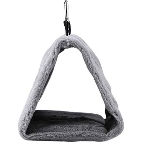 Cage Suspendue pour Oiseaux,Ha Souple en Peluche  Tente de Cage Suspendue  Perroquet pour Oiseaux  Lit Chaud  Jouet pour Animaux de Compagnie (Gris),Tent for Birds Duffy Jouets (1/3)