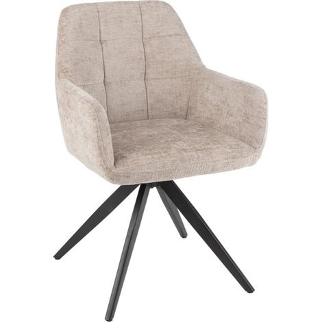 Chaise Design "Louna" 85cm Gris Clair (1/5)
