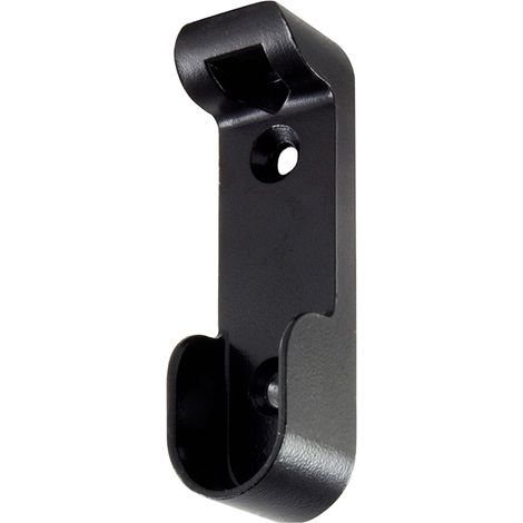 Supporti laterali per tubo ovale in zama nera 2 pz.
