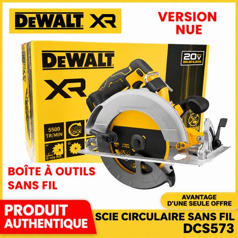 Scie circulaire sans fil 18V 20V Max sans balais lame 184 mm DCS573N machine nue en boîte couleur 5 kg – Livraison gratuite
