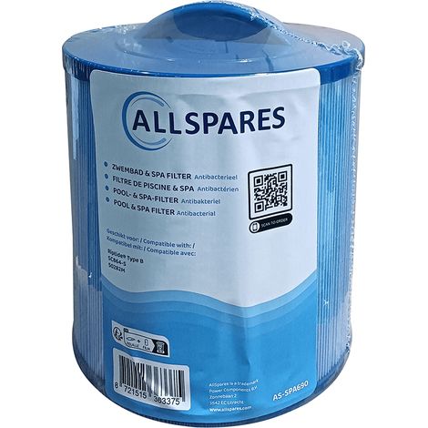 Spa Waterfilter geschikt voor Riptide Type B / SC864-S / 50282M (antibacterieel) (1/4)