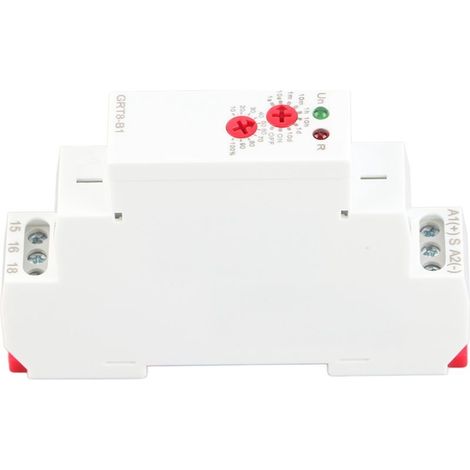 Relais temporisé, module de relais 0,1 s à 10 jours Rail DIN 35 mm AC/DC 12 V-240 V pour contrôle automatique, usage commercial