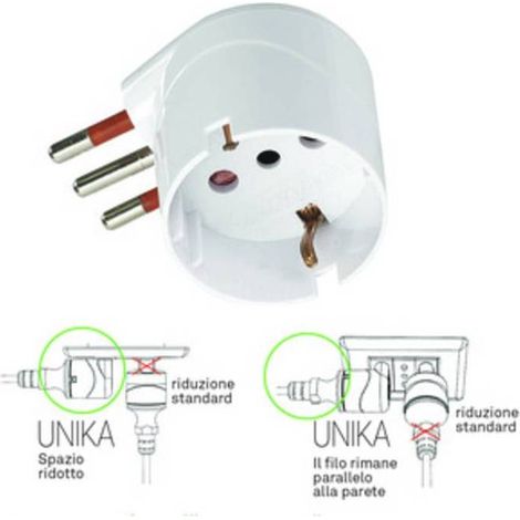 ROSI 78029 ADATTATORE 90 SCHUKO 16A 2P+T