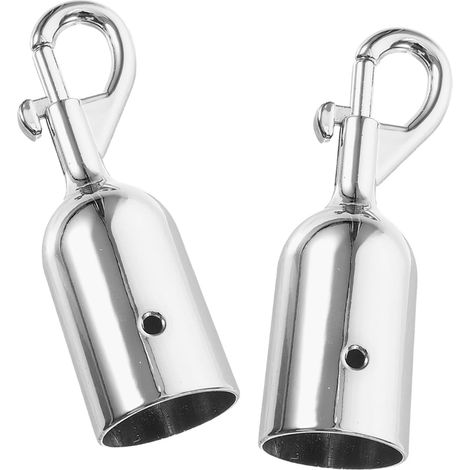 2pcs Crochet de Corde pour Poteaux et Crochet de Longe pour Garde-corps en Alliage D'aluminium Léger et Réutilisable pour Événement de Réception (1/5)