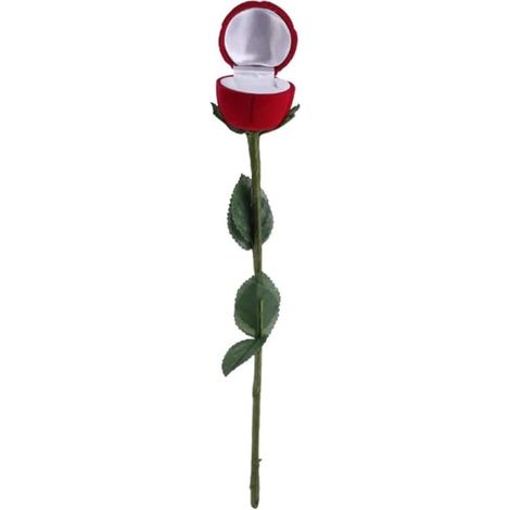 Boîte à Bague Forme Rose Créative pour Fiançailles et Mariage Coffret Bijou Élégant pour Alliances et Propositions Étui Cadeau Original pour Femme (1/5)