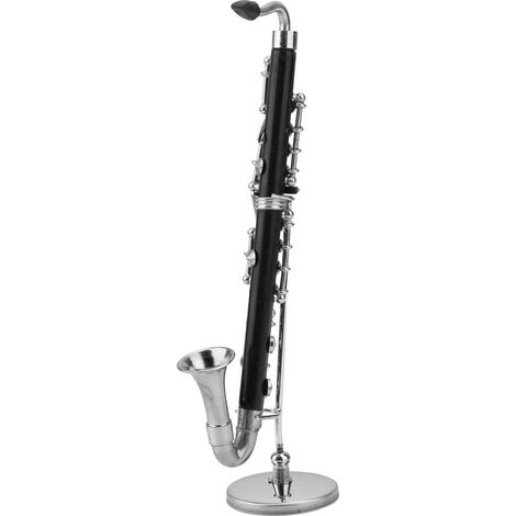 Clarinette basse miniature, modèle d'instrument de musique, ornement décoratif (1/5)
